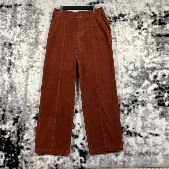Knox Rose Corduroy Jeans Womens Size 10 Rustic Orange Wide Leg Stretch - Picture 1 of 16